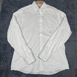 Brooks Brothers Thomas Mason Button Down Shirt Men's 36/16H Regent Fit White